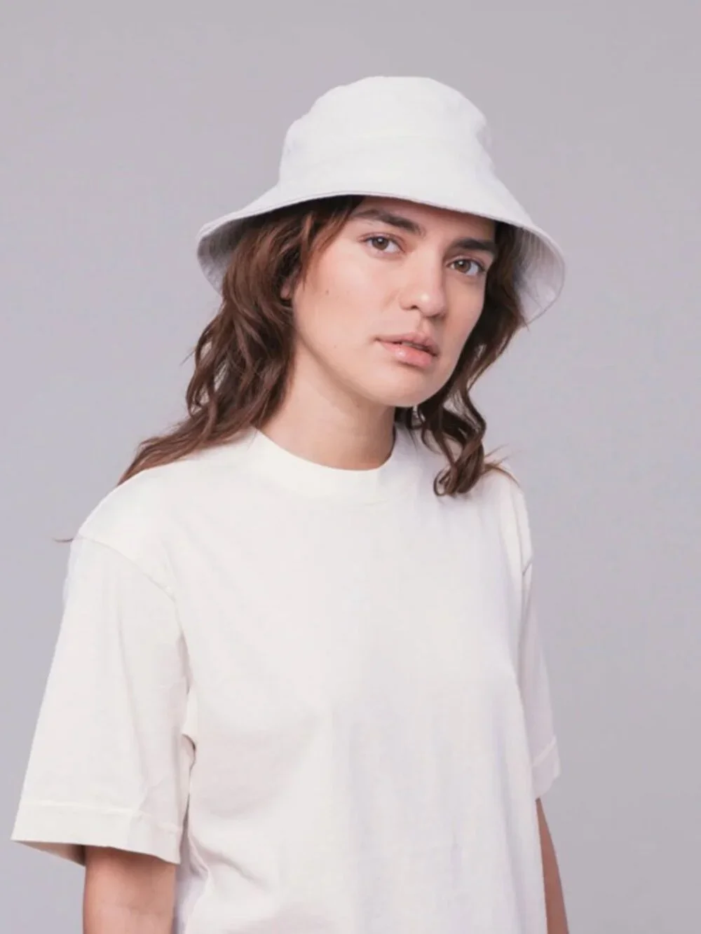Everybody.World Cream Recycled Cotton Canvas Bucket Hat S